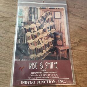 Indygo Junction Rise & Shine IJ601 Quilt Pattern 48x61 Pillow Stitchery